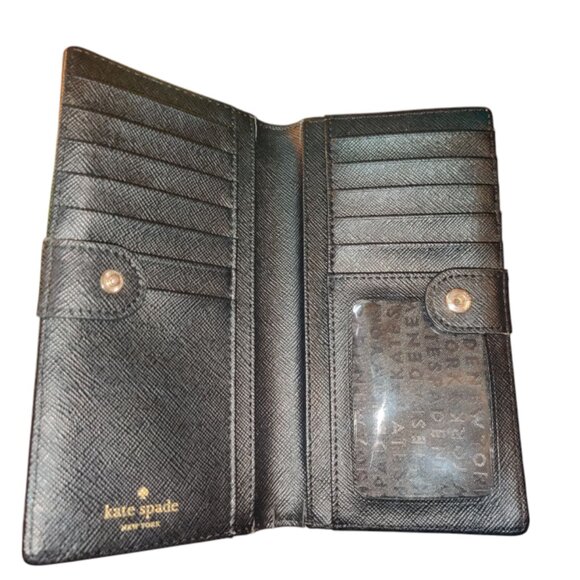 Kate Spade Newberry Lane Red and Black Plaid Wallet NWOT - Picture 3 of 3